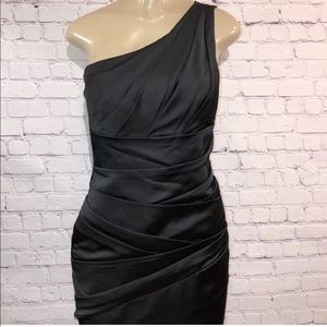 Davids bridal one shoulder dress